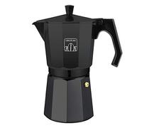 Cecotec cafetera Italiana MokClassic 600 Black. Fabricada en Aluminio Fundido Hacer café con el Mejor Cuerpo y Aroma, para 6 Tazas de café