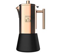 Cafetera tradicional - Cecotec Moking 200, 2 tazas, 100 ml, Acero Inoxidable, Cobre