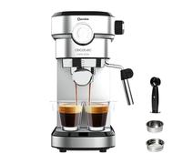 Cecotec Cafetera para Espressos y Cappuccino Cafelizzia 790 Steel Pro Essential. 1350W, Manometro, Sistema Thermoblock, 20 Bares, Modo Auto para 1-2 Cafés, Vaporizador Orientable, 1.1L, Acero