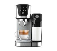 Cecotec Cafetera Semiautomática Power Espresso 20 Cream, 20 Bares, Calentamiento por Thermoblock, Apta para Café molido, Espresso, Cappuccino y Latte, Pantalla táctil, Depósito leche 700ml y Agua 1L