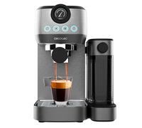 Cecotec Cafetera Semiautomática Power Espresso 20 Steel Pro Latte. 1350 W, Thermoblock, ForceAroma de 20bars, depósito Full-Milk, Instant Capuccino, Bandeja Calienta Tazas, Brazo Doble