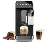 Cecotec Cafetera Superautomática con Depósito de Leche y Unidad de Procesado 20g Cremmaet Lungo Latte. 19Bares, Thermoblock, 7 Bebidas, Vaporizador, 5 Niveles Molido, Depósito Agua 2Ly 240ml Leche