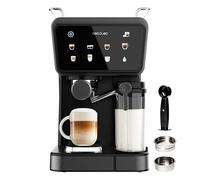 Cecotec Cafeteras Express Semiautomáticas Power Espresso Touch ColdBrew Latte. 1350W, 20 Bares, Frío, Templado o Caliente, Pantalla Táctil, 1.5L Depósito Agua, 500ml Depósito Leche, Doble Brazo