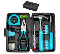 Cecotec Caja Herramientas 68 Piezas ToolBox EasyGo. Estuche Ultracompacto y Portátil, Incluye Martillo, Metro, Destornilladores y Más, Organización Interna Optimizada, Ideal para Hogar y Coche