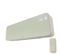 Cecotec Calefactor Cerámico de Pared con Mando ReadyWarm 3000 Textile. 2000W, 3 Modos, Calor Uniforme, Oscilación, LED, Temporizador, Seguridad, Diseño Tela Moderno, Cobertura 20m2