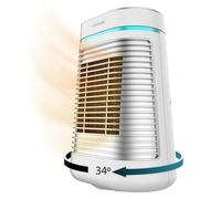 Cecotec Calefactor Cerámico de Sobremesa ReadyWarm 1550 Max Ceramic Rotate Smart. 1500 W, Oscilación, Pantalla digital, Termostato Regulable y 3 Modos de Funcionamiento, Blanco