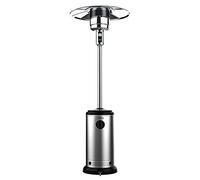 Cecotec Calefactor de Exterior a gas Ready Warm serie 8800 Outdoor Microclimate. 14000 W, Gas Butano o Propano, Forma de Seta, Termostato, Acero, Ruedas, Cobertura 15 m2