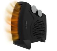 Cecotec Calefactor Eléctrico Bajo Consumo ReadyWarm 2000 Max Dual Black. Termoventilador de 2000W, 3 Modos, Termostato Regulable, Seguridad Sobrecalentamiento, Área de Cobertura 20m2