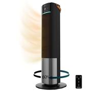 Cecotec Calefactor Eléctrico Cerámico de Pie ReadyWarm 2070 Max Ceramic Rotate Smart, 2000 W, Pantalla Digital, Control Táctil y Control remoto, Oscilación, 3 Modos, Termostato, 20 m²