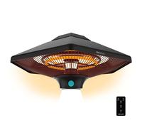 Cecotec Calefactor de techo ReadyWarm 2000 Power – 2000 W, halógeno, IP34, mando a distancia