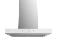 Cecotec Campana Extractora 60 cm Tipo T Bolero Flux TT 605500 Glass White 70W, Frontal Cristal Blanco, Bajo Consumo