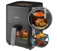 Cecotec Freidora de Aire sin Aceite de 4L con Doble Resistencia, Plancha, Grill, Air Fryer Cecofry&Grill Duoheat 4000. 1900W, Pared Divisoria Móvil, Temperatura Regulable 40-200°C, 10 Menús