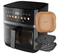 Cecotec Cecofry&Grill Duoheat 8000 Freidora de Aire Doble Resistencia 8L + Pack Papel 150 Unidades