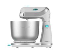 Cecotec Batidora Amasadora Cecomixer Easy White. 250 W, Movimiento Planetario, 5 Funciones, 6 Velocidades, Bol de Acero inoxidable, Capacidad 3 L, Accesorios para Batir y Amasar