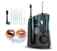 Cecotec Centro de Estación Bucal o Dental Bamba ToothCare Jet Clean. 18W, Irrigador 600ml de Capacidad, 10 Niveles de Presión, 7 Cabezales y Cepillo de Dientes Eléctrico con 5 Modos
