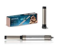 Cecotec Cepillo de Aire Caliente Secador Moldeador Alisador 2 Cabezales Tecnología Coanda Bamba CermicCare 2in1 AirGlam Aluminum. 1400W, Motor Digital, Elimina el Frizz, 3 Temperaturas