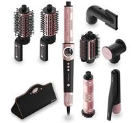 Cecotec Cepillo de Aire Moldeador Multifunción con 8 Accesorios AirGlisse 8in1 Black. 1400W, 110000rpm, Placas Calefactoras, Función Rotativa, Función Plasma, Accesorios con Tecnología PTC