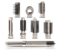 Cecotec Cepillo de Aire Secador Moldeador Alisador Multifunción 8 en 1 Bamba AirGlam W. 1400 W, Tecnología Coanda, 3 Velocidades, 3 Temperaturas, Control Inteligente Calor, 110000 RPM