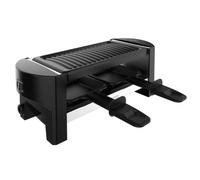 Cecotec Raclette con Grill Eléctrico para 2 Personas Raclette Cheese&Grill 3200 Pocket. 320W, Acabados Acero Inox, Placa de Asar Antiadherente con Superficie de Grill, Incluye 2 Sartenes y 1 Espátula