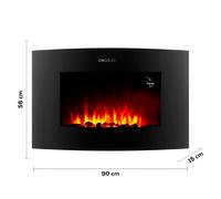 Cecotec chimenea eléctrica decorativa 35? con mando y wifi readywar