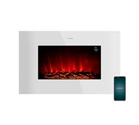 Chimenea Eléctrica Ready Warm 3590 Llamas Conectadas 2000W 35 (Blanco) - CECOTEC