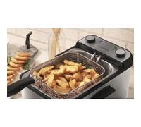 Cecotec Freidora Eléctrica CleanFry 3000 Full INOX. freidora de 3 litros, Filtro OilCleaner, 2400 W, cubeta, cestillo de freír, Aptos para lavavajillas, 30 Minutos y cubeta de Acero