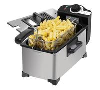 Cecotec Freidora CleanFry 3L. 3L, temperatura hasta 190 ° C, recipiente esmaltado y apto para lavavajillas, filtro de aceite para mantener limpio el aceite, 2000W