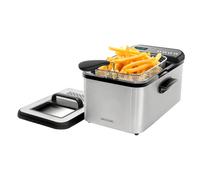 Cecotec Freidora de Aceite de 3,2 Litros Cleanfry Luxury 3000. 2400 W, Acero Inoxidable, 5 Programas Preestablecidos, Filtro OilClean