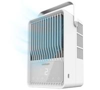Cecotec Climatizador de Sobremesa EnergySilence 500 DeskChill Smart, Depósito 500 ml, Control táctil, 3 Velocidades, Temporizador hasta 8h, Luz LED con 7 colores, apagado automático