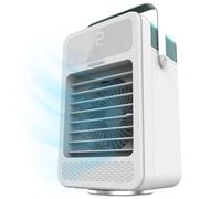 Cecotec Climatizador de Sobremesa EnergySilence 600 DeskChill Rotate. 8W, Depósito 500ml, Control Táctil, Display Digital, Oscilación, 4 Velocidades, Luz LED con 7 Colores y Temporizador 6h