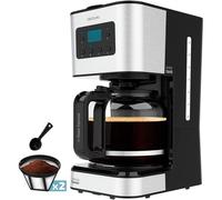 Cecotec Cafetera de Goteo Programable Coffee 66 Smart Plus. 950W, Capacidad 12 Cafés, Tecnología ExtemAroma y Función AutoClean, Acabados en Acero Inox, Pantalla LCD, 1,5 L