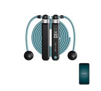 Cecotec Comba Drumfit SmartComba 3000 Connected, Ajustable 2 en 1, Rápida rotación 360º, 2 Cuerdas de 30cm, Conéctala a la APP, Incluye cuerda de PVC de 3m, 3 modos, Pantalla LED