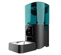 Cecotec Comedero Dispensador Automático para Mascotas con Control WiFi, Cámara, Grabadora de Voz Pumba 6000 Purrfect Meal Smart Vision. 6L, Control de Porciones, Alarma, Cuenco de Acero INOX