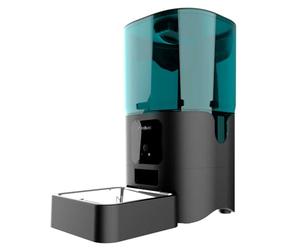 Cecotec Comedero Dispensador Automático para Mascotas con Control WiFi Pumba 6000 Purrfect Meal Smart. 6 litros de Capacidad, Control de Porciones, Comida de hasta 10mm, Cuenco de Acero INOX