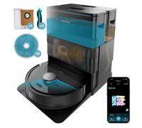 Cecotec Conga X50 Robot Aspirador con Estación Autovaciado All-in Home, Navegación LaserEye 15000 Pa, Cepillo Multifunción para Alfombras y Suelos Duros, Negro