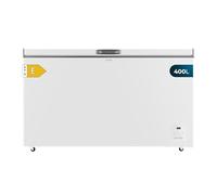 Cecotec Congelador Horizontal 400L Bolero CoolMarket Chest 400 White E. Compresor Inverter Plus, 83.5x136.5cm, Horizontal, Bajo Consumo, Fast Freezing, Convertible a Frigorífico, 2 Cestas
