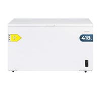 Cecotec Congelador Horizontal 418L Bolero CoolMarket Chest 418P White E. Cesta con Asas, Control Electrónico LED, Ruedas, UltraContact D-Cool, Dual Function, Puerta ZeroG (80º-30º) y Fast Freezing