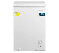 Cecotec Congelador Horizontal 99L Bolero CoolMarket Chest 99M White D. Cesta con Asas, Control Mecánico LED