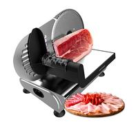 Cecotec Cortafiambre de Metal Rock'Ncut Advance. 180W de Potencia, Disco 190Mm, Ajuste de Grosor 0-15Mm, Disco Extraíble Quickout, Carro de Acero Inox, Estabilidad y Seguridad