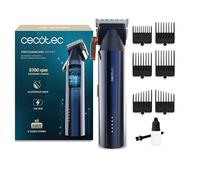 Cecotec Cortapelos con Motor Brushless Digital PrecisionCare Expert. 6700rpm, 2 Velocidades, 6 Peines Guía, Cuchillas de Acero Japonés, Cuerpo de Aluminio, Autonomía 2h, Ajuste de Longitud 0.8-2mm