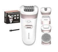 Cecotec Depiladora Eléctrica de Arranque Inalámbrica 60 Láminas SkinCare Depil-Action 6000. 4 Accesorios, Luz LED, Accesorio para Zonas Sensibles, Autonomía 60 minutos, Diseño Ergonómico