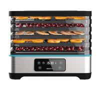 Cecotec Deshidratador de Alimentos VitaDry Pro. 300 W, Deshidratadora de Frutas con 5 Bandejas Altura Regulable, Pantalla Digital, Temporizador 30 min a 48 hs, Temperatura 35º-70º, Inox