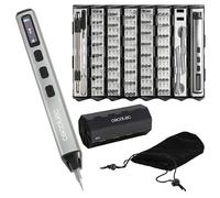 Cecotec Destornillador Eléctrico PrecissionGyro 5000 Infinity Auto, Kit de Precisión 128 piezas, Multiples Puntas Incluidas, Estuche, Magnetizador integrado