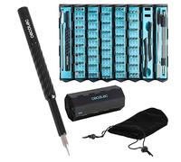 Cecotec Destornillador Manual PrecissionGyro 300 Infinity, Kit de Precisión 128 piezas, Multiples Puntas Incluidas, Estuche, Magnetizador integrado