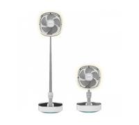 Cecotec Ventilador Portátil Plegable con Luz LED EnergySilence 1000 FoldAir Portable. Batería 8000mAh, Oscilación Automática, 10 Pulgadas, 3 Velocidades, Luz en 3 Tonos y Control Táctil