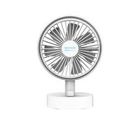 Cecotec Ventilador de Sobremesa a Batería EnergySilence 2000 Portable Desk, 2000mAh, Gran Autonomía, 6 pulgadas, Regulador intensidad, Oscilación automática, Inclinación ajustable, Blanco