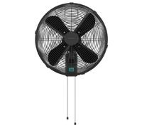 Cecotec Ventilador de Pared EnergySilence 4500 Power Wall Black. 50W, Diámetro de 45cm, 4 Aspas Aerodinámicas, Interruptor por Cadena, 3 Velocidades, Incluye elementos de montaje