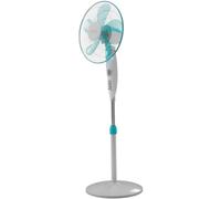 Cecotec Ventilador de Pie con Temporizador EnergySilence 520 Power White. 50 W, 5 Aspas 40 cm de Diámetro, Oscilante, 4 Velocidades, Ajustable 110-130 cm, Motor de Cobre, Blanco
