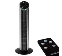 Cecotec EnergySilence 890 Skyline Ventilador de Torre Digital, 3 Velocidades, 3 Modos, Temporizador 7.5h, Silencioso, Motor de Cobre, Color Blanco, 50 W, Negro