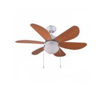 Cecotec EnergySilence Aero 360 Ventilador de Techo con Luz Aspas Reversibles 50W Madera/Blanco